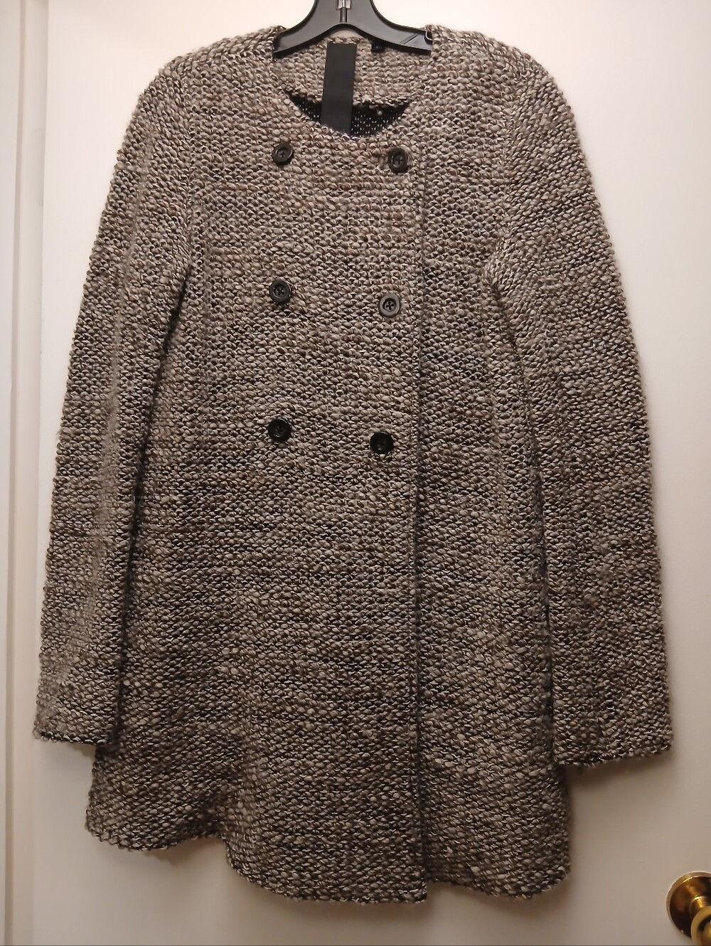 Joe's Womens Double-Breasted Knit coat - Gray.SizeS